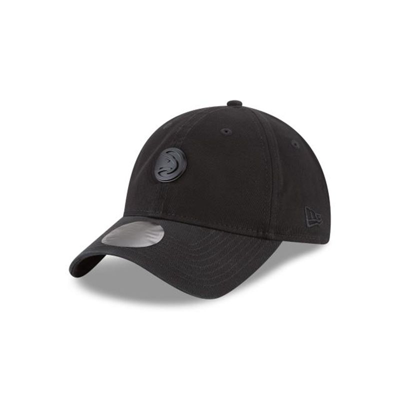 NBA Atlanta Hawks Micro Matte 9Twenty Adjustable (ZWY5517) - Black New Era Caps